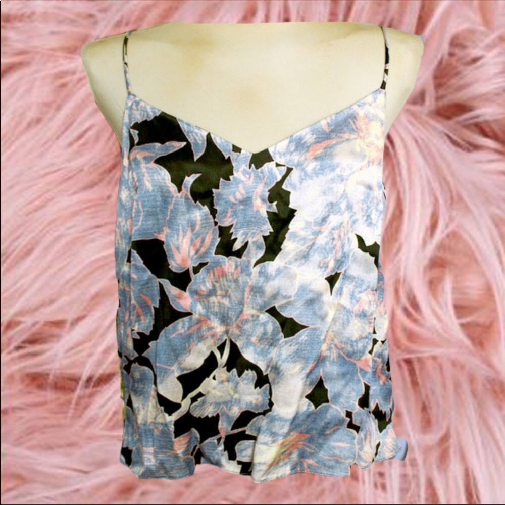 Silky floral Topshop tank top